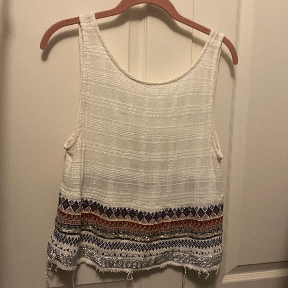 Boho open back tank top